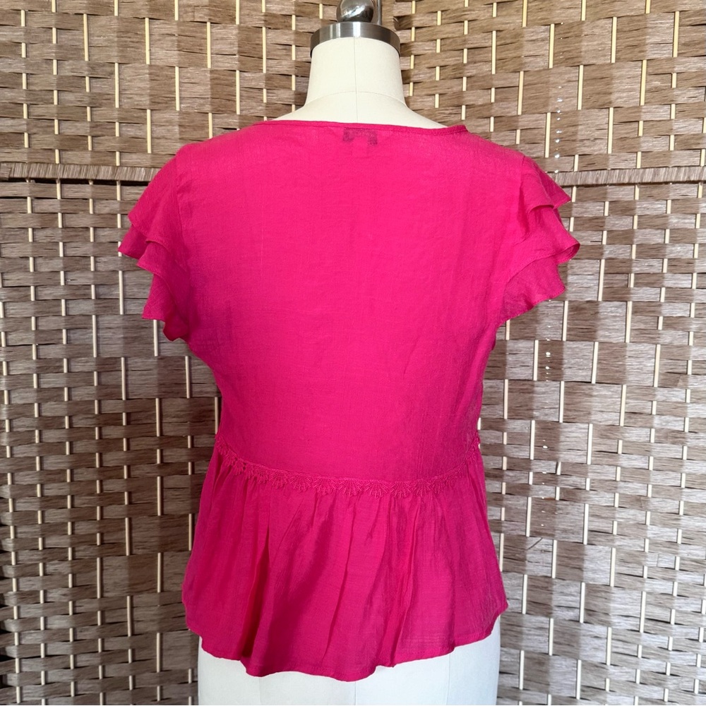 NWOT salmon pink Nanette Lepore blouse S - Picture 6 of 11